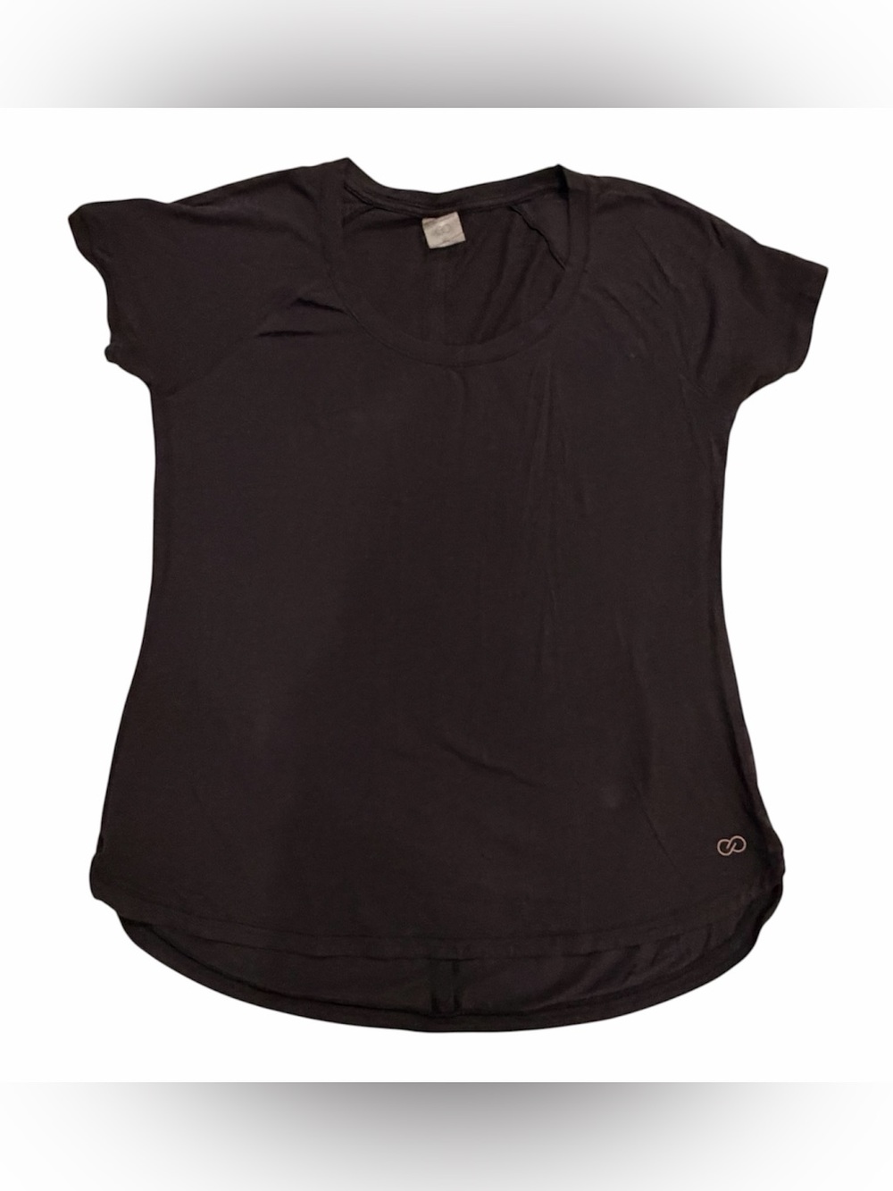 CALIA Women’s Black Short Sleeve Scoop Neck Top - size XL